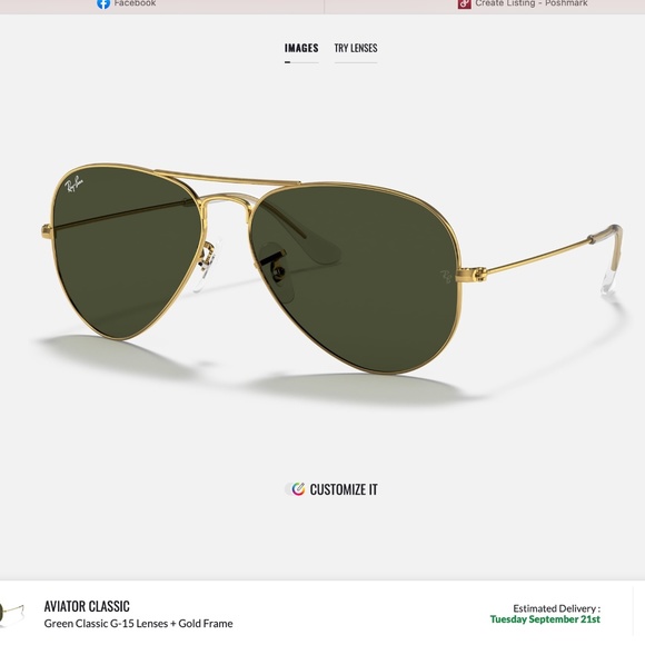 Ray-Ban GOLD AVIATOR CLASSIC UNISEX main image 4